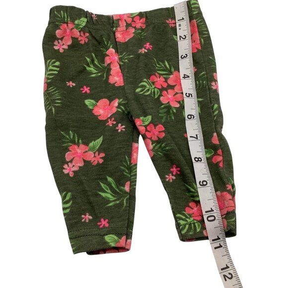 2pcs Baby Girl Floral Pants Size 0-3M Elastic Waist Comfort Multicolor - Picture 5 of 12